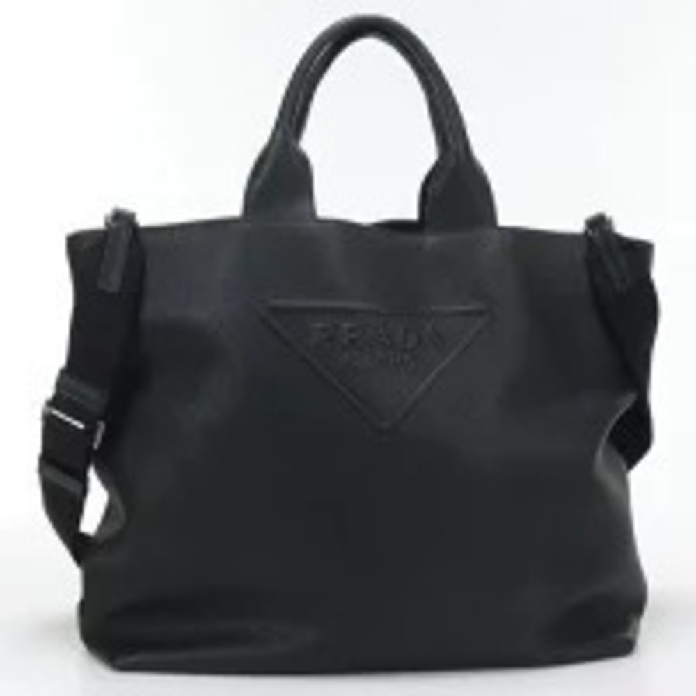 Prada Tote Tessuto Saffiano Bag Black